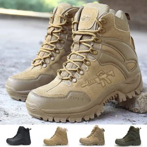 Chaussures Mens Military Tactical Boot Tactical Men's Shoes Combat Botkle Boots High Quality Hunting Trekking Camping Chaussures Chaussures de sécurité Man