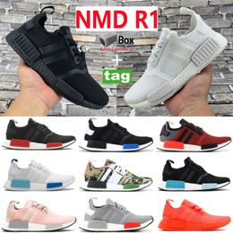 Chaussures hommes Running NMD R1 Core triple blanc Black Mesh Tokyo Blue Glow Vapor Pink Light Onix Sneakers 36-45