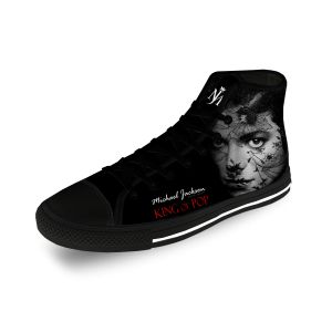 Chaussures Michael Jackson Cool Funny Casual Casual 3D Print High Top Tolevas Fashion Fashion Shoes Fund