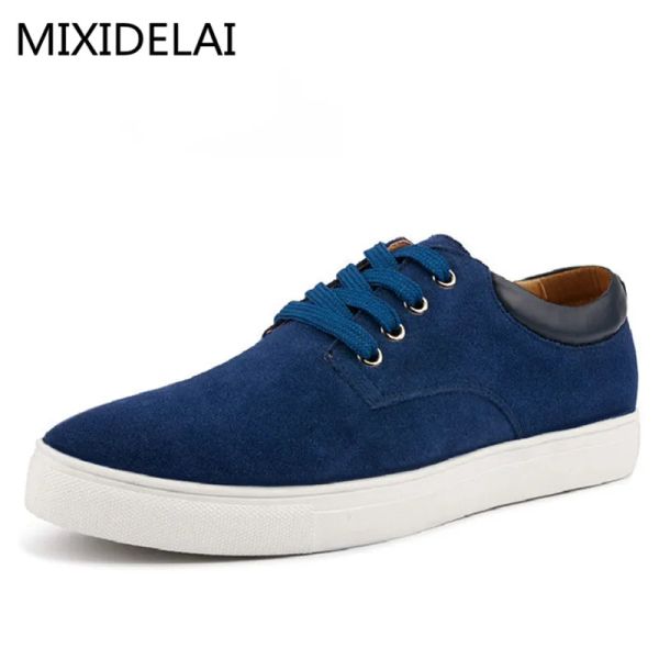 Zapatos mixidelai nuevos hombres zapatos cuero genuino gran tamaño zapatos casuales de moda de moda de alta calidad zapatos para hombres europeos oxfords