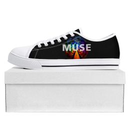 Schoenen Muse rockband Engeland lage top hoogwaardige sneakers heren heren dames tiener canvas sneaker producte casual paar schoenen aangepaste schoen