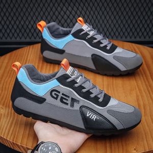 Schoenen Nieuwe heren casual low top platschoenen veelzijdige trendy schoenen jeugd ademende gevulkaniseerde schoenen zakelijke casual gaasschoenen