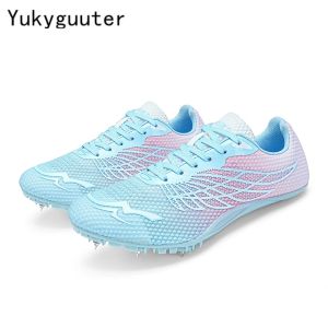 Chaussures Nouvelles hommes Chaussures sur le terrain Chaussures femmes Pikes Sneakers Athlète Running Training Lightweight Racing Match Spike Sport Shoes Plus Taille