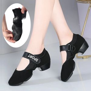 Schoenen Nieuwe mesh Dance Shoes Woman Jazz Modern Softsole Dance Sneakers Ademend lichtgewicht dansende fitnessschoenen