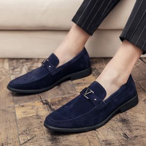 Zapatos Newst Fashion Leede Royal Blue Slip on Oxford Driving Shoes para hombres Vestido de fiesta de boda Footwear formal Zapatos Hombre Vestir