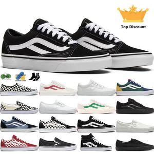 Zapatos Old Skool lienzo hombres mujeres corriendo zapatillas blanco negro rosa verde resbalón en deportes Chaussures Dropshipping