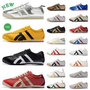 Gratis verzendschoenen Onitsukass Tiger Mexico 66 Lifestyle Sneakers Dames Men Ontwerpers Zwart Witblauw Geel Beige Low Fashion Trainers Loafers