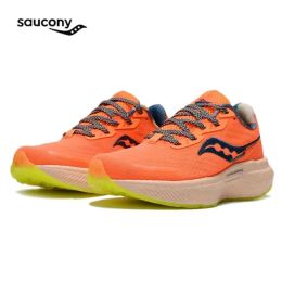 Schoenen Originele Saucony Triumph 19 Shockproof Racing Popcorn Outsole Leisure Running Shoes Sports Shockabsorbing Light Sneakers