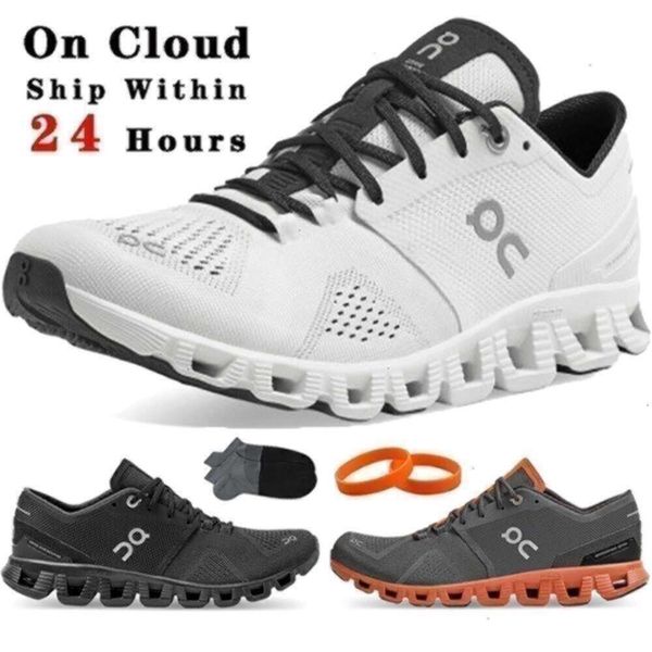 Chaussures Chaussures extérieures Chaussures extérieures 0n Cloud X Femmes femmes Sneakers Swiss Engineering Blanc Rouille rouge Rouge Route Sports Breatch Sports Laceup