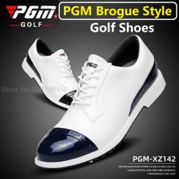 Chaussures pgm chaussures de golf pour hommes chaussures super cuir chaussures de sport imperméables respirant des chaussures anti-patin bassonnent de style broct 3945