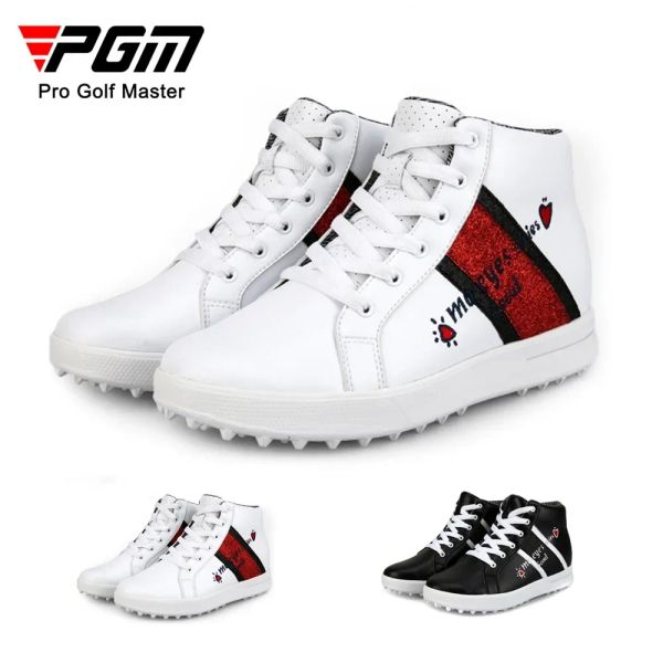 Chaussures PGM Chaussures de golf pour femmes High Top Immasproof Hrepwant Dames Inner Inner Femmes Sports Golf Cours de golf Sneakers non galets XZ120