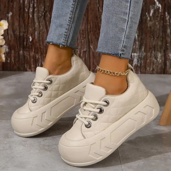 Chaussures plate-forme chaussures baskets femmes chaussures jeunes dames chaussures décontractées bassheurs féminines marque femme beige khaki sport chaussures femmes