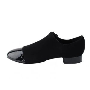 schoenen oefen split Sole Latin Ballroom dansschoenen voor mannen Zwart Leather Party Dance Shoes Heren 2,5 cm hakken Latin Dancing Shoes