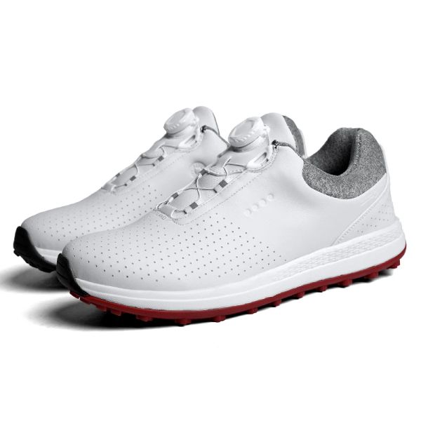 Chaussures Professional Golf Chaussures pour hommes Généralités en cuir marque extérieur d'entraînement de golf baskets à pied pour hommes blancs noirs