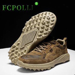 Zapatos profesionales hombre de golf zapatillas marrones zapatos para caminar para hombres zapatos de golf de cuero de buena calidad para hombres zapatos de deportes antislipteras