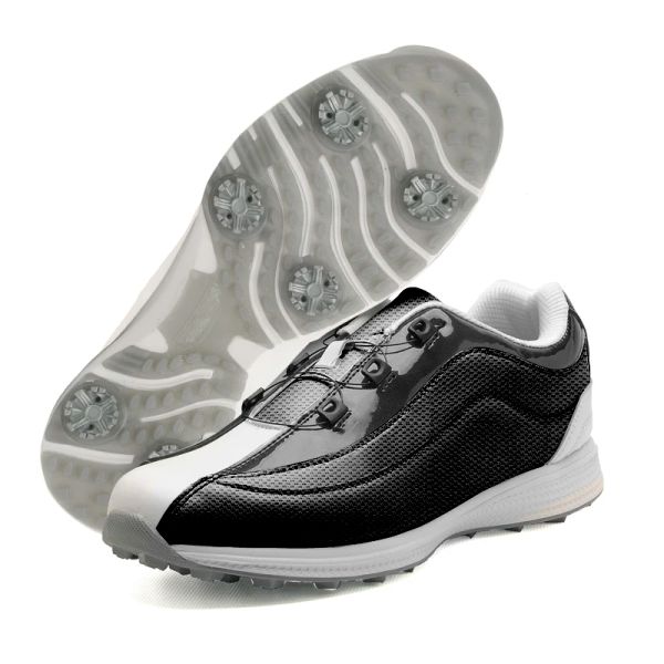 Zapatos profesionales zapatos de golf para hombres no impermeables pernos fijos de cuero de cuero de leisure golf de entrenamiento de golf 3946 yardas