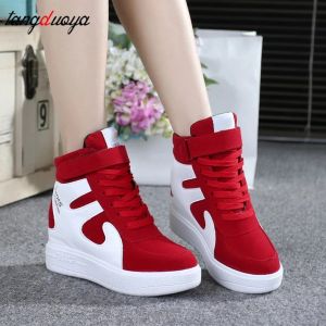 Chaussures Red Sneakers Femmes 2023 Plateforme High Top Sneakers Femmes Cends Casual Cendges Chaussures Femmes Chaussures Black Plateforme Vulcanize Chaussures Femmes