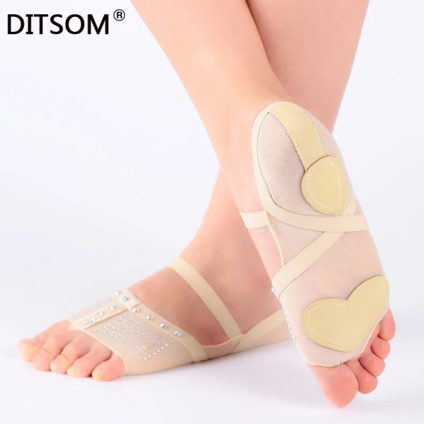 Chaussures Rignestones Chaussure de danse du ventre décoré pour dames Foot Thongs Femme Modern Dance Twist Dance Chaussures Fitness Yoga Ballet Chaussures