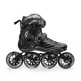 Chaussures Roselle 4weels 90 mm 100 mm 110 mm en ligne Speed Skates Patins de patins de course pour rue Bottines à longue distance Haute Rouleau 4x110