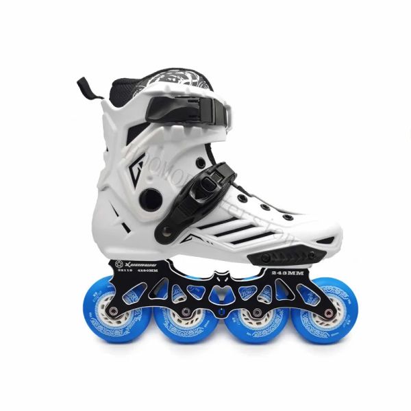 Chaussures roselle slalom en ligne de patins de patins avec base de patins de patins à rouleaux de glissière multifonctionnelle 88A