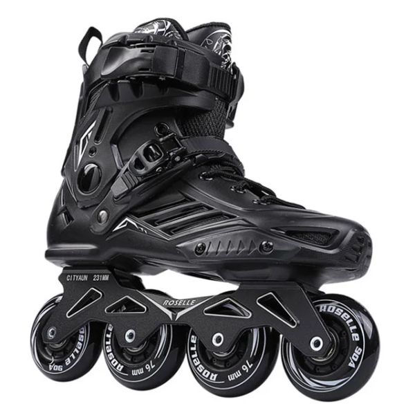 Chaussures RS6 Skates en ligne Chaussures de patinage à rouleaux professionnels Slalom Skate de patinage pour adultes glissant des baskets de patins de skate gratuit 3546