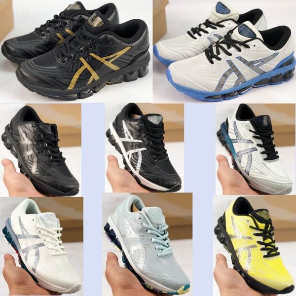Chaussures Running Asic Gel Quantum 360 VII Gold Black Silver Contende 4 Blanc Blue Kahana 8 Hyper Speed ​​Marathon Yellow Red Gray Street Court MZ Sport Sneakers DMZ01430