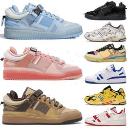 Chaussures de course Bad Bunny running Forums Buckle Lows 84 hommes femmes Blue Tint low Cream Easter Egg Retour à l'école Benito tainers baskets de sport coureurs taille 35-45