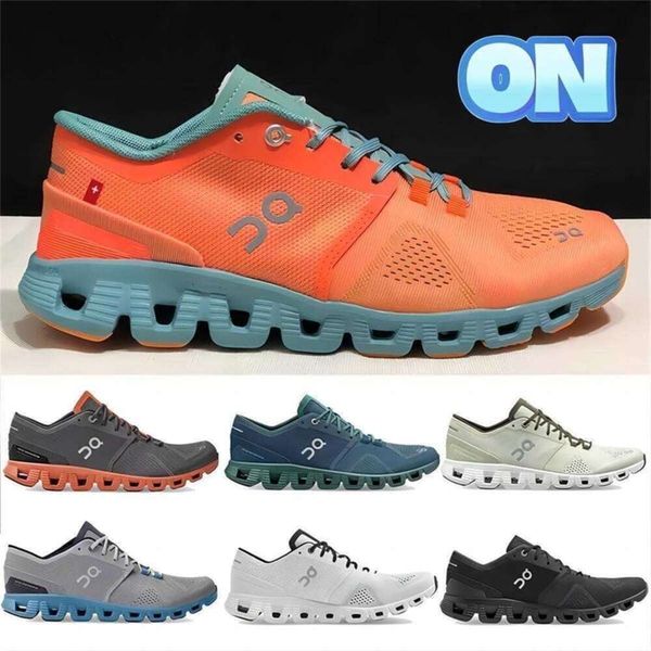 Chaussures Running Nouvelles chaussures Cloud On X Designer Baskets Triple Noir Blanc Cendre Alliage Gris Aloe Storm Bleu Rouille Rouge Hommes Orange Faible Mode Hommes Femmes Sport Traine