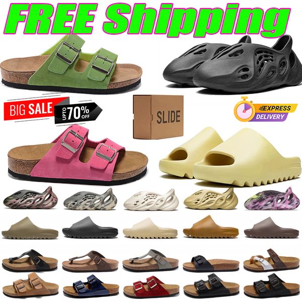 Designer glissa les coureurs pantoufles concepteurs sandales mens femmes vermillion minéral onyx pure plage pure pantoufle ocre résine os sandle chaussures extérieures plates