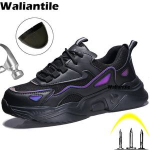 Chaussures Sécurité pour les femmes hommes Waliantile 5 baskets industrielles Ponction de travail Boots de travail indestructible en acier des chaussures 231018 658 68