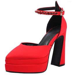 Chaussures Sandales Taille Enhandeur INS GELINE Cuir Femmes Super High Heels Party Wedding Thath Plateforme