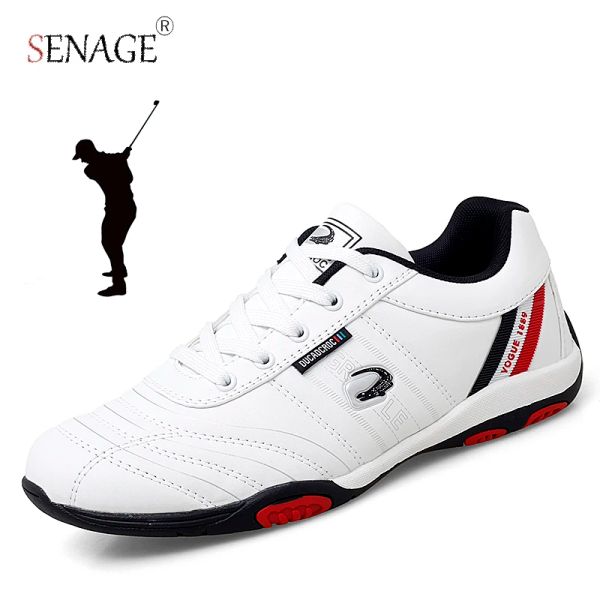 Zapatos Senage Nuevo estilo clásico de calidad Zapatos de golf Men anti -Slip Jogging Ligero Ligero Deseantes Spikless Golf Sneake