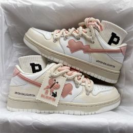 Chaussures shanpa kawaii papillon tampon imprimement chaussures roses pour femmes allmatch loisir sneakers étudiant zapatillas mujer