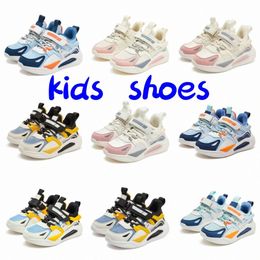 chaussures baskets décontractées garçons enfants enfants tendance enfants noirs ciel bleu rose blanc chaussures tailles 27-38 h1bh #