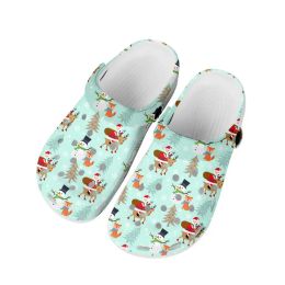 Schoenen Snowman Merry Christmas Snowflake Home Clogs Custom Water Shoes Heren Dames Tiener Garden Clog Beach Gat Hoge kwaliteit Slipper