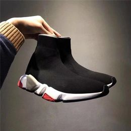 Schoenen Sokken Zoom Slip-on Speed Trainer Low Mercurial XI Zwart High Help Designer Sneakers Boots