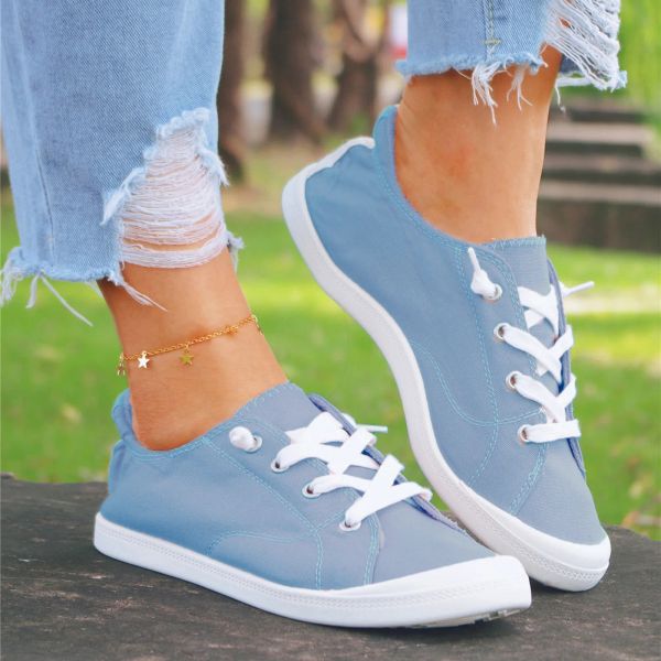 Chaussures Sports Chaussures Ladies Outdoor Running Vulcanisé Chaussures toile chaussures Vulcanize Soft Mandis chaussures plates Sneakers Zapatillas de Mujer