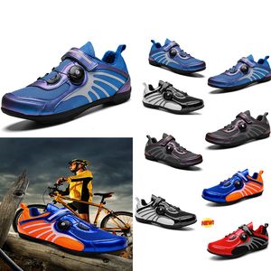 Chaussures Sports Men Bike Road Road Plat Speed Cycling Sneakers Flats Mountain Bicycle Footwear SPD CLEATS SWEQ GAI 233 S 572