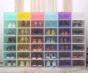 Schoenen Opbergdozen Set Multicolor Opvouwbare Plastic Helder Home Schoenenrek Organizer Stack Display Box