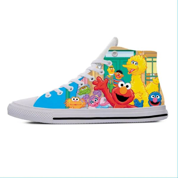 Chaussures Street Monster Anime Cartoon Manga Cookie Sesame Casual Cloth Shoes High Top Lightweight Breathable 3D Print Men Women Sneakers