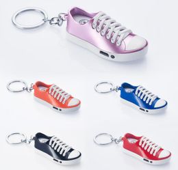 Briquet Rechargeable avec chargeur USB, style chaussures, avec porte-clés, lumière Led, 5 couleurs, pour outils et accessoires pour fumer