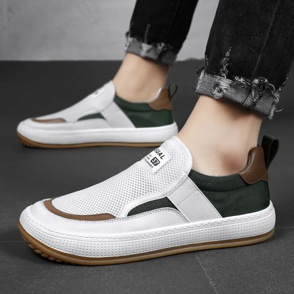 Chaussures Summer Breathable Men Sneakers Allmatch Casual Chores Loafers Male Mesh Sports Shoes Fashion Slipon Flats Driving Footwear