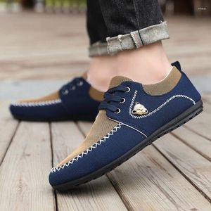 Chaussures Summer Men 53 Walking Fashion Fashion Fashion Men's 2024 Sweat-Absorbant Breathable Canvas Sneakers Male Driving 'S 353 3