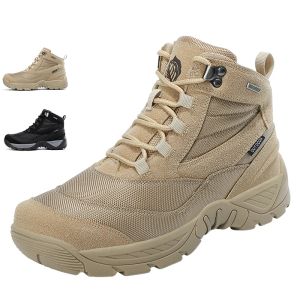 Chaussures Bottes tactiques pour hommes Bottes militaires hommes Lacet Up Combat Boot de la cheville Bottes de grande taille Bottes Army Bottes de randonnée extérieure