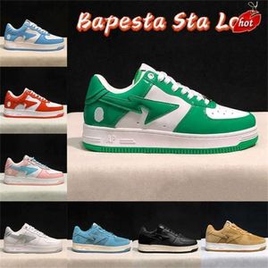 Schoenen Top Sneakers Designer Sneaker Grijs Roze Beige Leer Zwart Wit Luxe APBapesta Sk8 Sta Low Nigo Bathing Apes Heren Wo