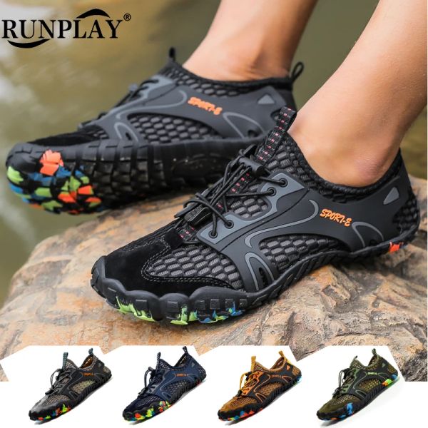 Chaussures chaussures d'eau pour hommes trekking randonnées chaussures drainage plage shoe aqua chaussure rapide nage à sec nage nue sandale plongée de plongée