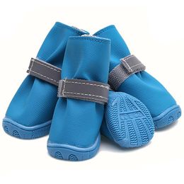 Schoenen waterdichte hondenschoenen voor kleine honden schoenen antislip reflecterende strappy huisdier hond sneeuw regenlaarzen voor teddy bichon