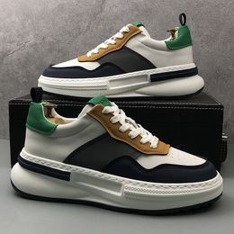 Schoenen bruiloft klassieke ontwerper wit ademend licht casual sneakers rond teen dik bodem zakelijk rijden wandelen lo 9365