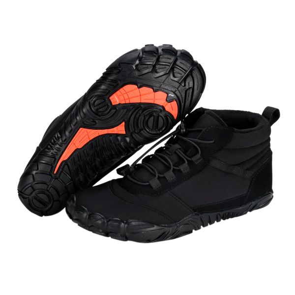 Chaussures hivernaux de jogging chaud baskets femmes hommes caoutchouc coulant pieds nus chaussures de randonnée imperméables non glissantes