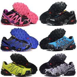 gratis verzending schoenen met doos salomsed Speed Cross 4 Donkergrijs Zwart Heren Wit Blauw Mesh Wit Blauw Rood Geel Groen Heren Dames Trainers Buitensporten Sneakers groot formaat